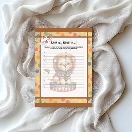 Baby Circus_ Baby Boy Name Race Game Briefbogen