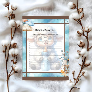 Baby Circus_  Baby Boy Name Race Game Briefbogen