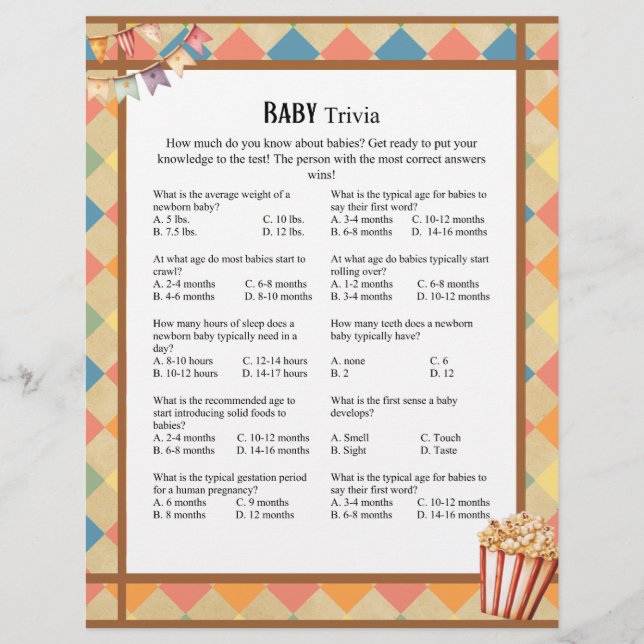 Baby Circus_ Baby Trivialspiel Briefbogen (Vorderseite)