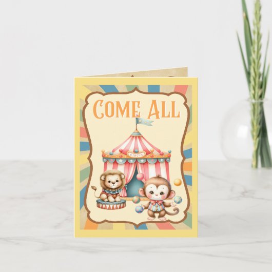 Baby Circus Dankeskarte (Vorderseite)