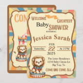 Baby Circus Einladung (Vorne/Hinten)