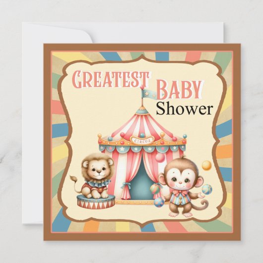 Baby Circus Feiertagskarte (Vorderseite)