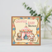 Baby Circus Feiertagskarte (Stehend Vorderseite)