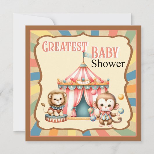 Baby Circus Feiertagskarte (Vorderseite)