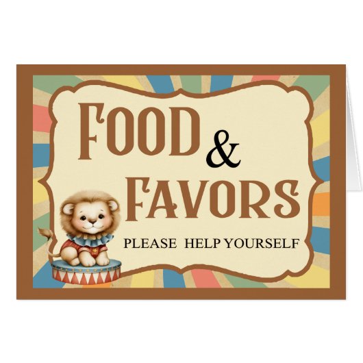 Baby Circus _Food Card (Vorderseite (Horizontal))