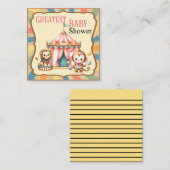 Baby Circus Mitteilungskarte (Vorne/Hinten)