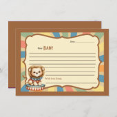 Baby Circus Mitteilungskarte (Vorne/Hinten)