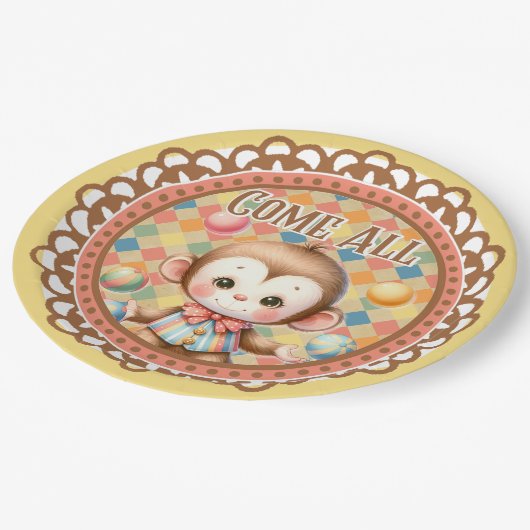 Baby Circus Pappteller (Schrägansicht)