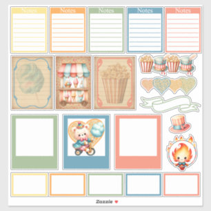 Baby Circus Planner Stickers Aufkleber