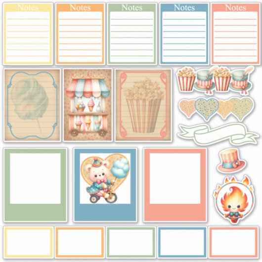 Baby Circus Planner Stickers Aufkleber (Vorderseite)