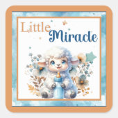 Baby Circus Quadratischer Aufkleber (Vorderseite)