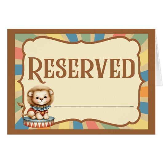 Baby Circus _ Reservierte Karte (Vorderseite (Horizontal))