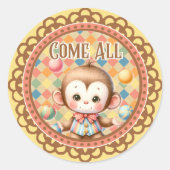 Baby Circus Runder Aufkleber (Vorderseite)