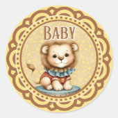 Baby Circus Runder Aufkleber (Vorderseite)