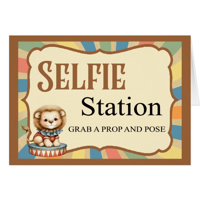 Baby Circus_ Selfie Card (Vorderseite (Horizontal))