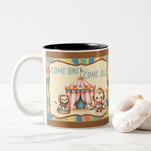 Baby Circus Zweifarbige Tasse (Mit Donut)