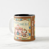 Baby Circus Zweifarbige Tasse (Vorderseite Links)