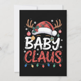Baby Claus Weihnachten Santa Hut Geweihe Xmas Lich Einladung