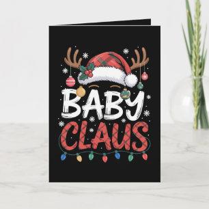 Baby Claus Weihnachten Santa Hut Geweihe Xmas Lich Karte