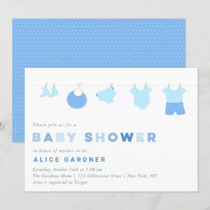 Baby Clothes Baby Dusche Party Einladung