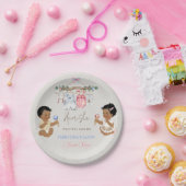 Baby Clothes Geschlecht offenbart Elfenbeinrosa Bl Pappteller (Party)