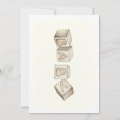 Baby Clothes Kinderzimmer Babydusche Einladung (Rückseite)