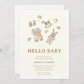 Baby Clothes Kinderzimmer Babydusche Einladung (Vorne/Hinten)