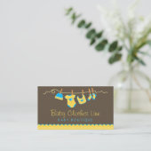 Baby Clothes Line Store Boutique Business Card Visitenkarte (Stehend Vorderseite)