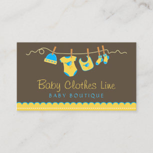 Baby Clothes Line Store Boutique Business Card Visitenkarte