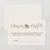 Baby Clothesline Baby Shower Striped Diaper Raffle Begleitkarte (Vorne/Hinten)