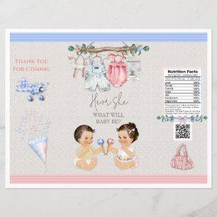 Baby Clothesline Gender Reveal Chip Bag