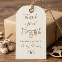 Baby Clothesline Neutral Baby Shower Thank You