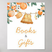 Baby Clothesline Orange Fruchtbücher und Geschenke Poster (Vorne)