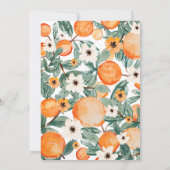 Baby Clothesline Orange Fruit Baby Dusche Einladung (Rückseite)