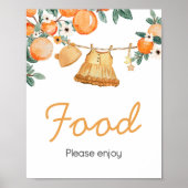 Baby Clothesline Orange Fruit Baby Dusche Nahrung Poster (Vorne)