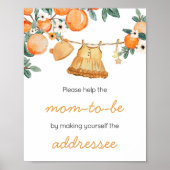 Baby Clothesline Orange Fruit Envelope Station Poster (Vorne)