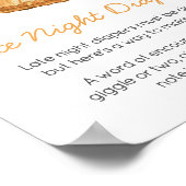 Baby Clothesline Orange Fruit Spate Night Diapers Poster (Ecke)