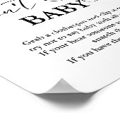 Baby Clothesline sagt kein Babyzeichen Poster (Ecke)