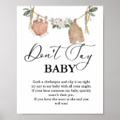 Baby Clothesline sagt kein Babyzeichen Poster (Vorne)