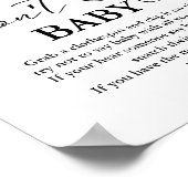 Baby Clothesline sagt kein Babyzeichen Poster (Ecke)