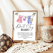 Baby Clothesline sagt kein Babyzeichen Poster