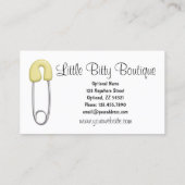 Baby Clothesline Säugling Nähen Boutique Visitenkarte (Rückseite)
