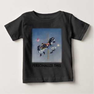 Baby Clothing - Graues Mare Carousel Pferd T-shirt