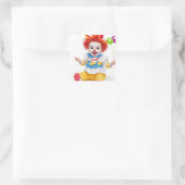 Baby Clown Quadratischer Aufkleber (Tasche)