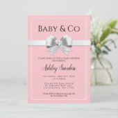 Baby & Co Baby Dusche Einladung (Stehend Vorderseite)