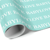 BABY & CO Baby Liebe Aquamarin Blue Tiara Dusche P Geschenkpapier (Rolleneckpunkt)