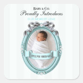 Baby & Co Baby Photo Quadratischer Aufkleber (Vorderseite)