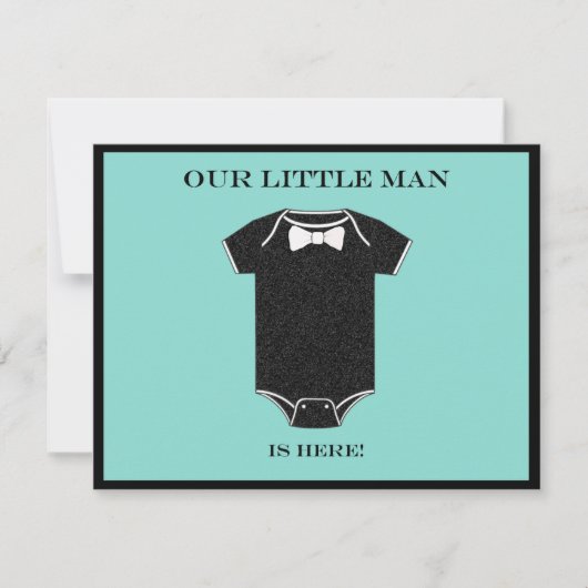 BABY & CO Boy Birth Announcement Card Einladung (Vorderseite)