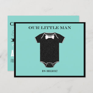 BABY & CO Boy Birth Announcement Card Einladung