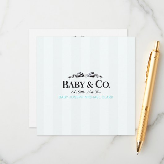 Baby & Co  Hinweiskarte (Vorderseite/Rückseite Beispiel)